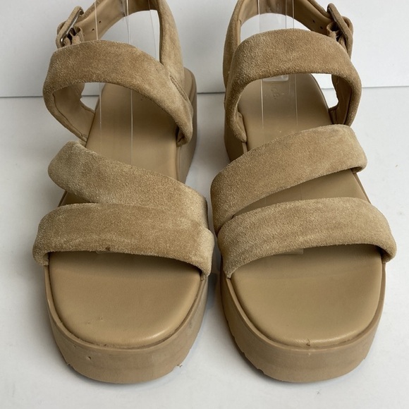 Vince Skylar Sandals Sz 10 Dune Beige Neutral Suede Elevated Basic Quiet Luxury - Picture 11 of 15